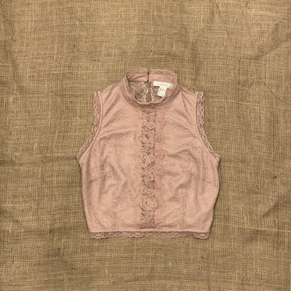 FOREVER 21 Dusty Rose Pink Lace Top, size S - Picture 5 of 6